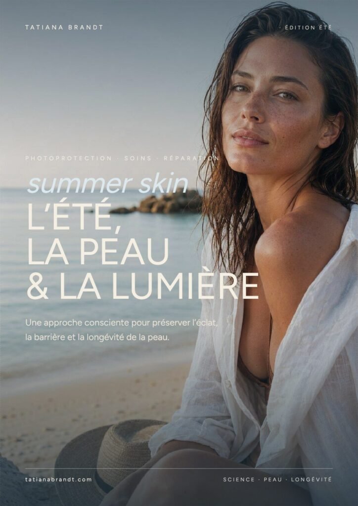 Couverture du guide « Été : protéger sa barrière, préserver son éclat » de Tatiana Brandt